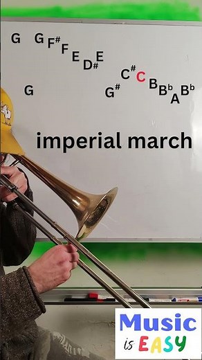 Imperial March - Play Along with Vertical Words #trombone
