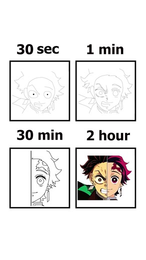 drawing tanjiro from demon slayer, split face, #demonslayer #anime