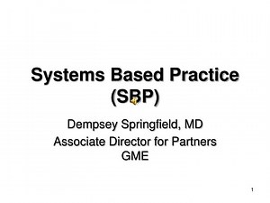 Systems Based Practice (SBP)