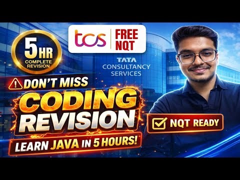 TCS NQT Exam Coding PYQ Revision 5H+ 1-Shot Video | Clear TCS NQT in 1 VIDEO | TCS Free NQT Coding