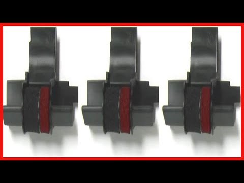 (3 Pack) COMPUMATIC Compatible/Replacement Calculator Ink Roller Black/Red IR-40T for Sharp EL-1750V