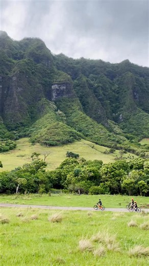 Peaceful moments in Ka’a’awa valley on our e-bike tour 🚲 | Kualoa Ranch