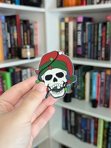 Christmas Skull Sticker - Etsy