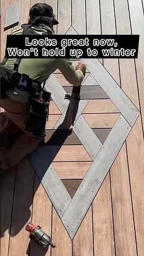 Winter resistant decking. Eva-last Pioneer fiberglass reinforced pvc composite.