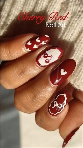 How to do Cherry Nails at home for Beginners | #shorts | SUGAR Cosmetics