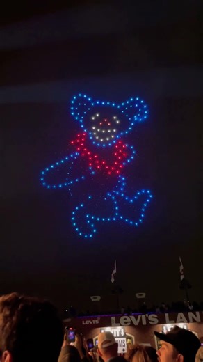 Dancing Bear Drone Show – Dead & Company Final Night at Oracle Park (7/16/23)