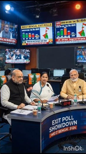 बंगाल एग्जिट पोल पर मजेदार बहस 😂 | ममता vs अमित शाह vs मोदी | #shorts #bangal #exitpoll #election