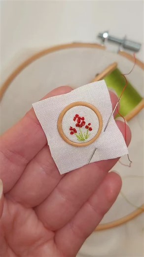 37K views · 1.1K reactions | Making a tiny embroidery hoop with polymer clay. The trick to making these is to find two circle cutters which are very close in size. I usually use cutters with less difference than the ones shown here, but they don't have to be plunger cutters. . . . . #embroidery #miniature #miniatureembroidery #embroideryhoop #polymerclay | Moon Lighting | Facebook