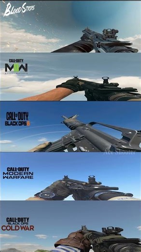 M4 Weapon Comparison Blood Strike vs COD MW vs MW2 vs BO6 vs Cold War #shorts #m4 #weapon