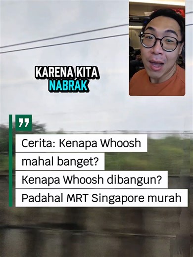 Cerita sedikit tentang whoosh, di video ini saya ceritakan kenapa whoosh harus bikin terowongan, kenapa dia harus nabrak gunung? Saya juga menceritakan asal usul kenapa proyek Whoosh itu dibangun. Semoga ada evaluasi dampak whoosh terhadap inefisiensi ekonomi untuk wilayah Jakarta - Bandung, karena bisa saja suatu proyek itu tidak layak secara finansial, tapi layak sekali secara ekonomi. #infrastruktur #whoosh #tekniksipil