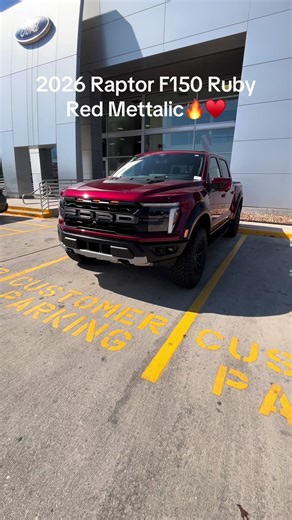Quick walk around the 2026 f150 Raptor F-150 in the Ruby Red Metallic yall lmk what yall think🔥🔥♥️♥️#raptor #f150 #2026 #ford #simplythebest @mccombsfordwest