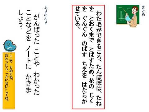 小2国語（光村図書）たんぽぽの ちえ④