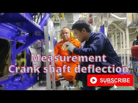 #28 Measurement crankshaft deflection Daihatsu deisel engine.