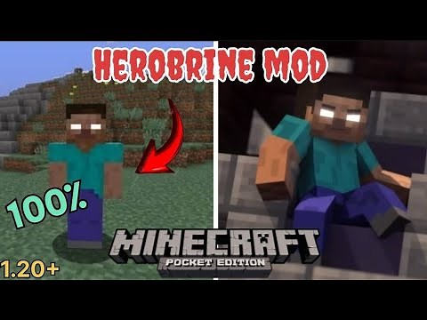 Herobrine Mod For Minecraft PE 1.20+ | Herobrine Mod For MCPE 😱