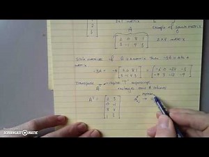Introduction to basic properties of matrices