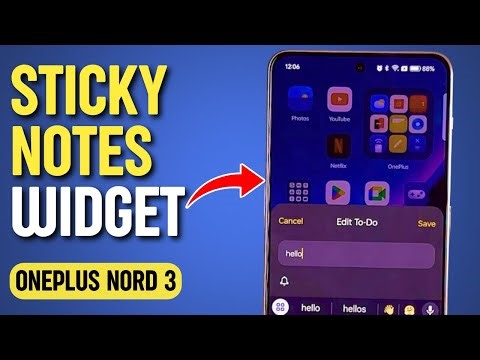 OnePlus Nord 3: Sticky Notes Widget Tutorial