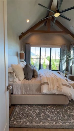 Waltz on in here with me to this pretty primary suite. Comment WALTZ and I’ll send you a list of specs in this room including paint colors, rug choice and similar pieces found here. Build @rasbandcustomhomes Design @allisoncampbelldesign Finishwork @cowie.construction Seen in @uvparade 🎥 @buildingutah ✨follow @buildingutah for more home and design inspiration Luxury home Interior inspiration Home decor | Building Utah