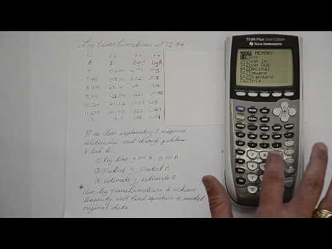 Log Transformations with TI-84