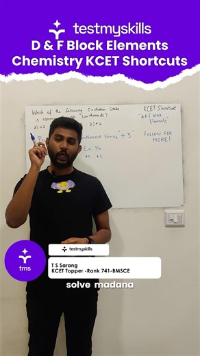 KCET chemistry shortcut 2026| 2nd PUC - D&F Block elements #kcet #2ndpuc