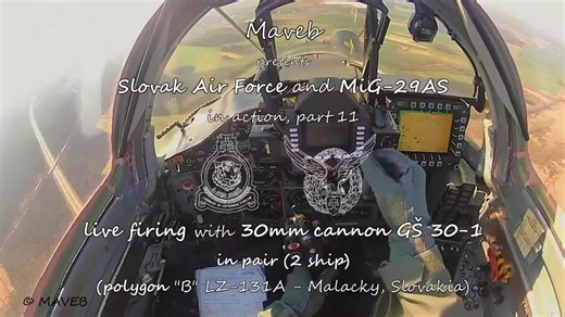 53K views · 1K reactions | MiG-29AS with MiG-29UBS during live firing in pair with 30mm cannon GŠ 30-1, Slovak Air Force, copyrights: Kamil "MAVEB" Glovna... VLK | MiG-29 Mikoyan Gurevich "Fulcrum" | Facebook