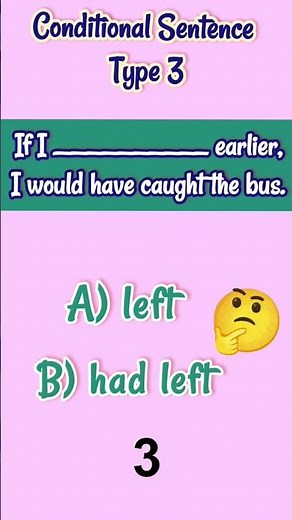 Conditional Sentence Type 3 | Third conditional | If-clause | #englishgrammarquiz