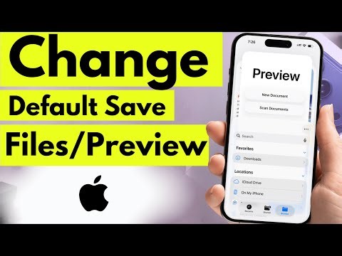 Change Default Save Location in Preview App on iPhone in iOS 26