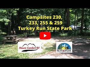 Turkey Run State Park Campsites 230, 233, 255 & 259 | Camping in Indiana | Campsite Reviews