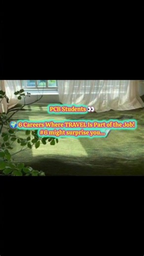 PCB students 🌿🌍6 careers where you can work + travel ✈️Save this for later! 📌#TravelJobs #viral