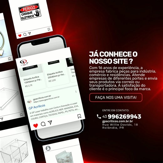 e você já conhece? #gplaserbrasil #rolandia #mdf #acrilico #site #produtos