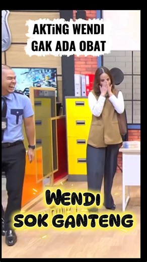 Akting Wendi ketika kegantengan memang gak ada obat, Surya #laporpak#wendicagur