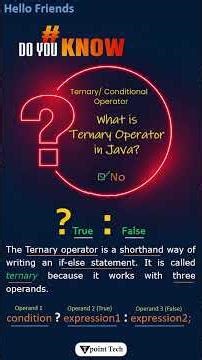 What is Ternary Operator in Java? | Tpoint Tech