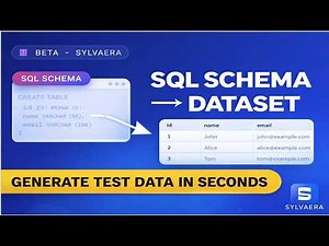 Generate Test Data from SQL Schema in Seconds | Sylvaera.com | Free AI Tools Platform