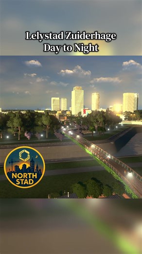 Lelystad Zuiderhage, fixed viewpoint time lapse @CitiesSkylines @Geklets Lelystad @RL #fyp #citiesskylines #lelystad #northstad #chill
