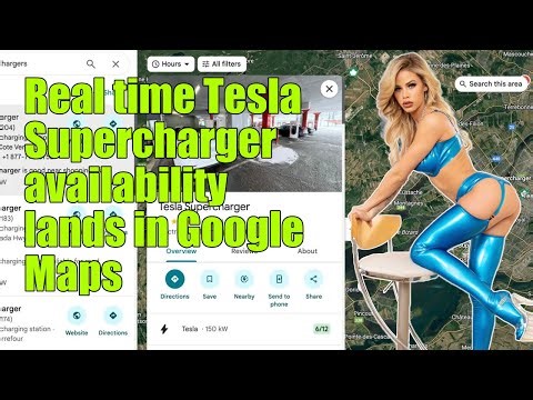 Real time Tesla Supercharger availability lands in Google Maps