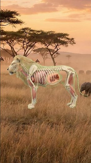 What Happens Inside a Lion's Stomach When It Eats a Meat #anatomy #education