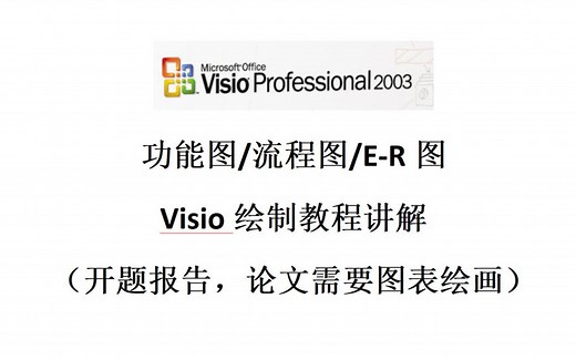 Visio功能图流程图E-R图绘制详细教程讲解