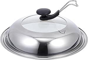 Stainless Steel Pot Lid Cookware Pot Lid Cooking Cover Stainless Steel Pan Visible Cooking Cover Wok Cookware Universal