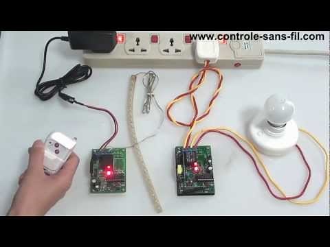 Comment utiliser télécommande radio pour commander une lampe 220V et une bande lampe LED 12V?