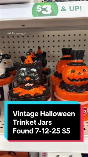 Vintage Halloween Trinket Jars for $5 at Dollar Tree