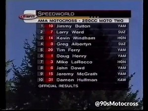 90s Motocross - Jimmy Button winning Moto 2 at Washougal...
