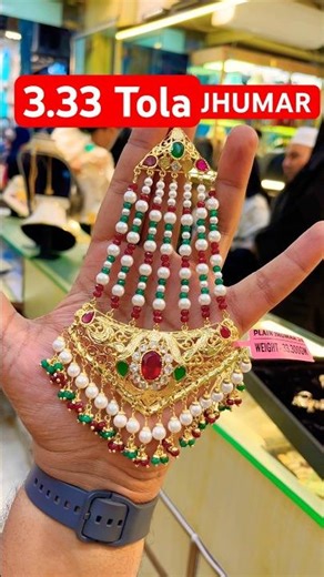 33.300GM Silver Jhumar | Ruby Green Color | Multy Color #mudassircreations #Silver #Jhumar #Shorts