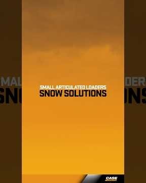 North America: Small Articulated Loaders for Snow Removal
