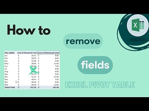 Excel Pivot Table: How to Remove Fields