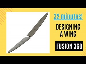 RC wing design fusion 360 tutorial. Drawing a wing faster.