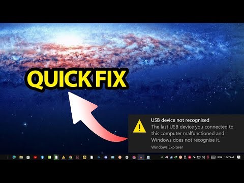 How to Fix USB Flash Drives not Showing up in Windows | USB device not recognised ✔