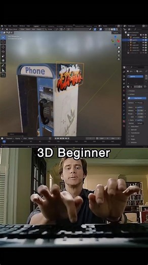 Stickers in Blender Fast & Easy 💛#blender #blendertutorial #modelingtips #blender3d #cgthink