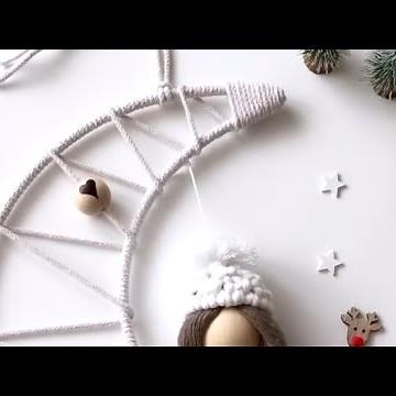 Moon Dreamcatcher cómo hacer un aro Para Atrapasueños luna #macrame #diy