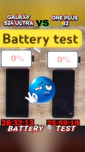 galaxy s24 ultra vs battery 🪫 test one plus 12