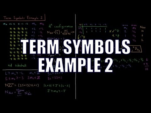 Quantum Chemistry 9.16 - Term Symbols Example 2