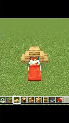 Minecraft Realistic Sleeping Bed Tutorial Minecraft build hacks #minecraft #shorts #minecraftshorts